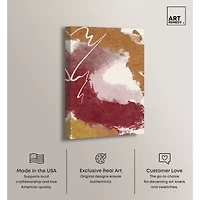 ART REMEDY® Art Remedy "Burgundy And Cork" Giclee Canvas Print, Abstract Canvas Art