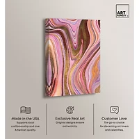 ART REMEDY® "Doll Memories - Pink Geode" Giclee Abstract Canvas Art