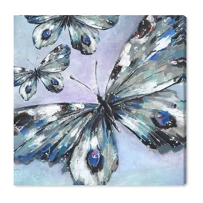ART REMEDY® Art Remedy "Butterfly Trio" Giclee Canvas Print, Animals Canvas Art