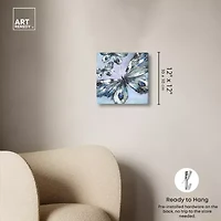 ART REMEDY® Art Remedy "Butterfly Trio" Giclee Canvas Print, Animals Canvas Art