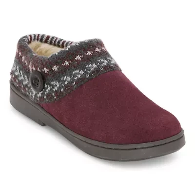 Clarks Suede Woven With Indoor/Outdoor Outsole Womens Clog Slippers