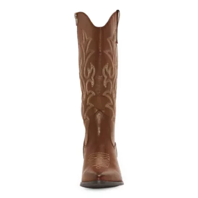 Pop Womens Barry Block Heel Cowboy Boots