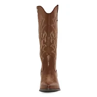 Pop Womens Barry Block Heel Cowboy Boots