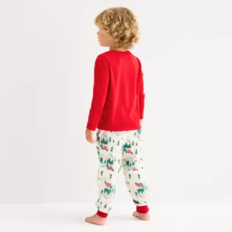 North Pole Trading Co. Polar Ski Club Toddler Unisex Crew Neck Long Sleeve 2-pc. Matching Family Pajama Sets