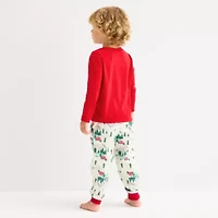 North Pole Trading Co. Polar Ski Club Toddler Unisex Crew Neck Long Sleeve 2-pc. Matching Family Pajama Sets
