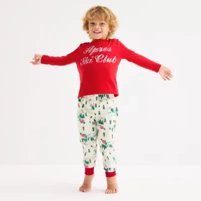 North Pole Trading Co. Polar Ski Club Toddler Unisex Crew Neck Long Sleeve 2-pc. Matching Family Pajama Sets