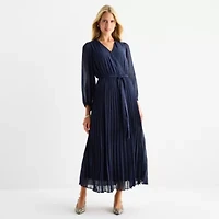 52seven Womens 3/4 Sleeve Fit + Flare Dress