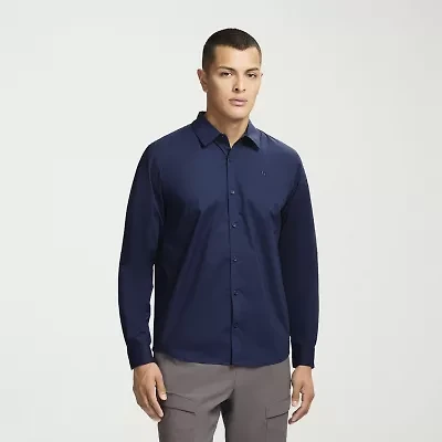 MESSI Collection Mens Long Sleeve Regular Fit Button-Down Shirt