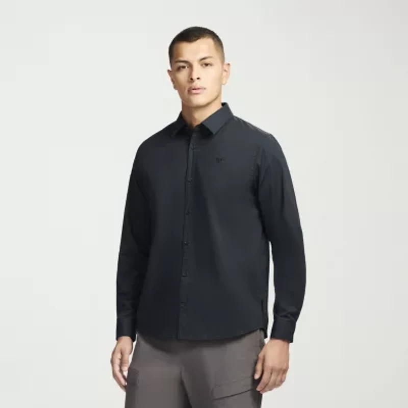 MESSI Collection Mens Long Sleeve Regular Fit Button-Down Shirt