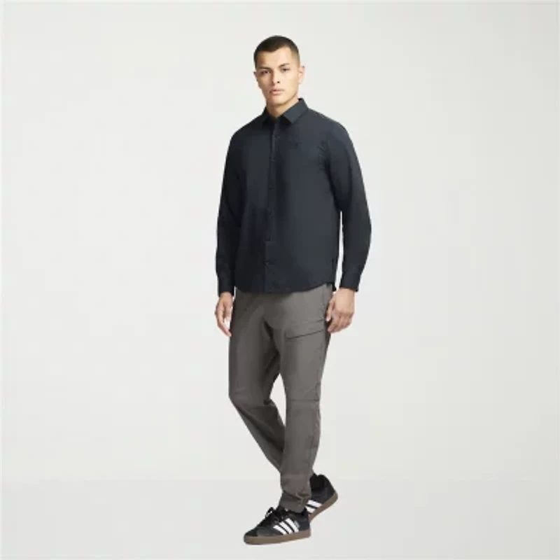 MESSI Collection Mens Long Sleeve Regular Fit Button-Down Shirt