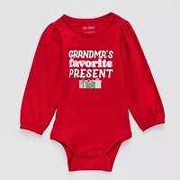Okie Dokie Baby Girls Round Neck Long Sleeve Bodysuit