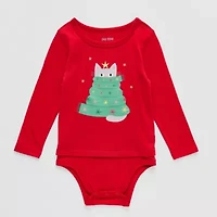 Okie Dokie Toddler Girls Bodysuit Closure Hidden Access Opening Adaptive Round Neck Long Sleeve