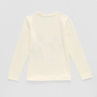 Little & Big Kid Girls Round Neck Long Sleeve Regular Fit Grinch Graphic T-Shirt