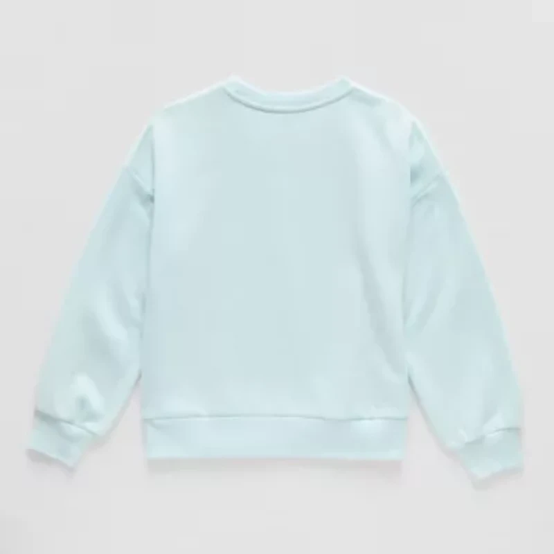 Little & Big Kid Girls Crew Neck Fleece Long Sleeve Hello Kitty Sweatshirt