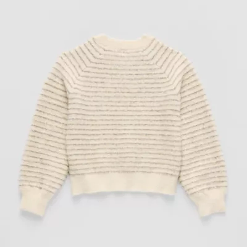 Thereabouts Little & Big Kid Girls Round Neck Long Sleeve Pullover Sweater
