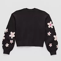Thereabouts Little & Big Kid Girls Long Sleeve Button Floral Cardigan