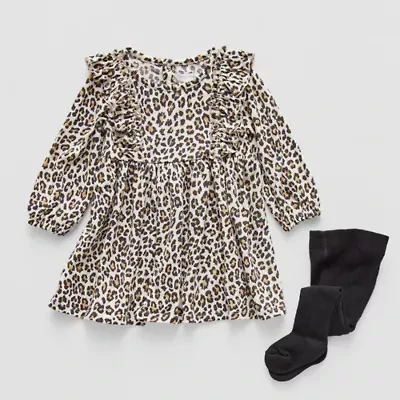 Grayson Little Baby Girls 2-pc. Long Sleeve Ruffled A-Line Dress