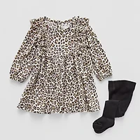 Grayson Little Baby Girls 2-pc. Long Sleeve Ruffled A-Line Dress