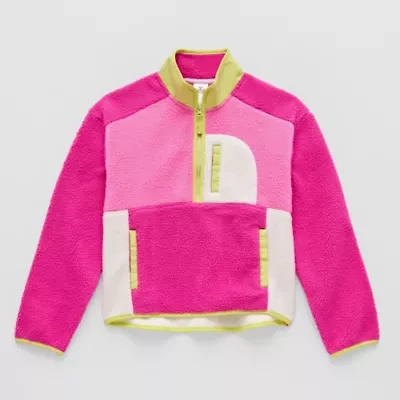 Xersion Little & Big Kid Girls Mock Neck Long Sleeve Active Quarter-Zip Pullover