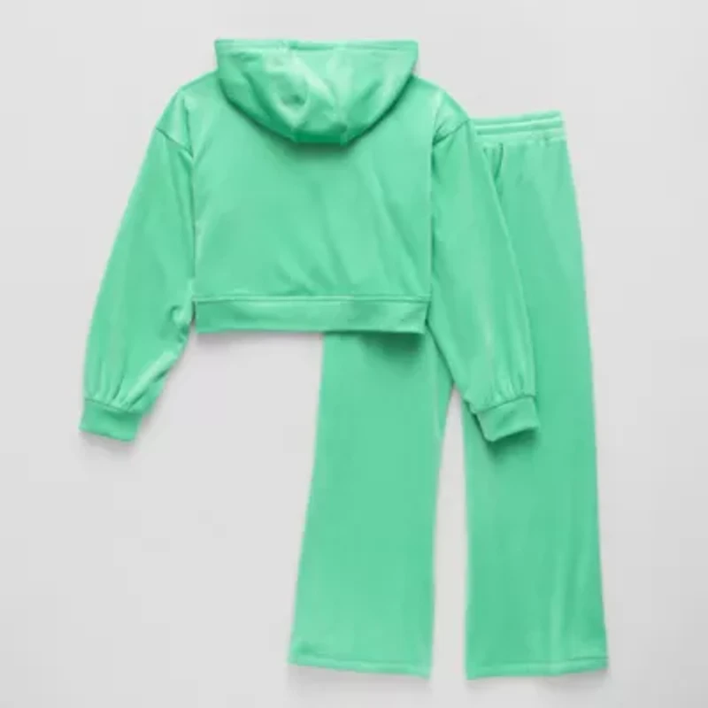Xersion Ribbed Velour Little & Big Kid Girls 2-pc. Pant Set