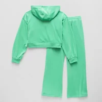 Xersion Ribbed Velour Little & Big Kid Girls 2-pc. Pant Set