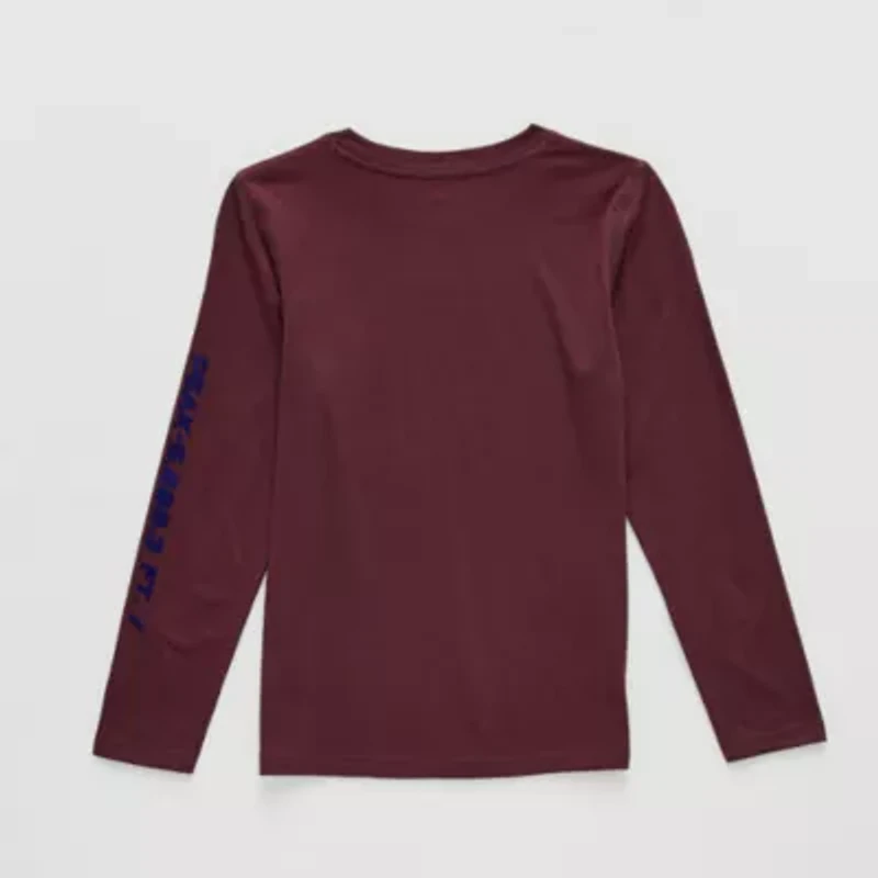 Thereabouts Little & Big Kid Boys Crew Neck Long Sleeve Regular Fit Graphic T-Shirt