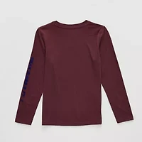 Thereabouts Little & Big Kid Boys Crew Neck Long Sleeve Regular Fit Graphic T-Shirt