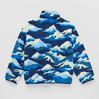 Thereabouts Sherpa Little & Big Kid Boys Mock Neck Long Sleeve Fleece Casual Quarter-Zip Pullover