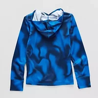 Xersion Little & Big Kid Boys Hooded Long Sleeve Moisture Wicking Active T-Shirt