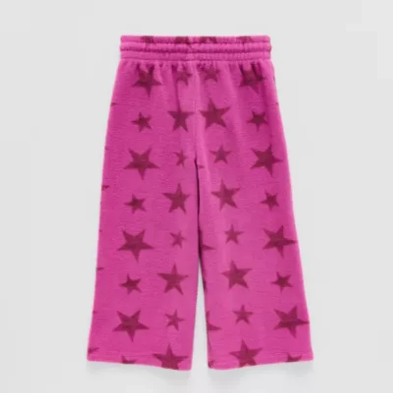 Grayson Little Toddler Girls Mid Rise Wide Leg Drawstring Pant