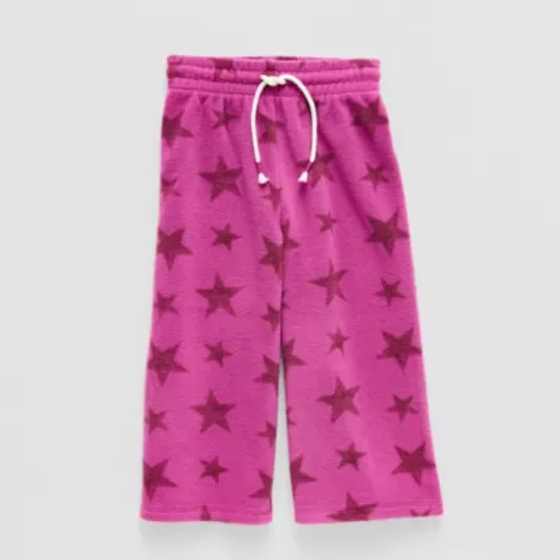 Grayson Little Toddler Girls Mid Rise Wide Leg Drawstring Pant