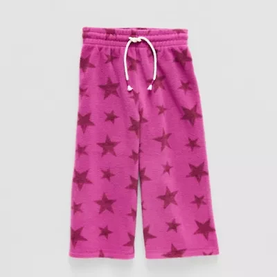 Grayson Little Toddler Girls Mid Rise Wide Leg Drawstring Pant