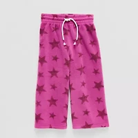 Grayson Little Toddler Girls Mid Rise Wide Leg Drawstring Pant