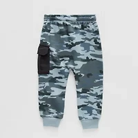 Grayson Little Toddler Boys Drawstring Waist Cuffed Mid Rise Regular Fit Fleece Jogger Pant