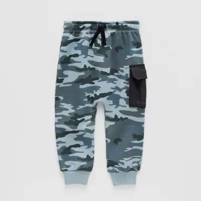 Grayson Little Toddler Boys Drawstring Waist Cuffed Mid Rise Regular Fit Fleece Jogger Pant