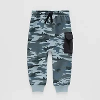 Grayson Little Toddler Boys Drawstring Waist Cuffed Mid Rise Regular Fit Fleece Jogger Pant