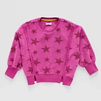 Grayson Little Toddler Girls Crew Neck Fleece Long Sleeve Sweatshirt