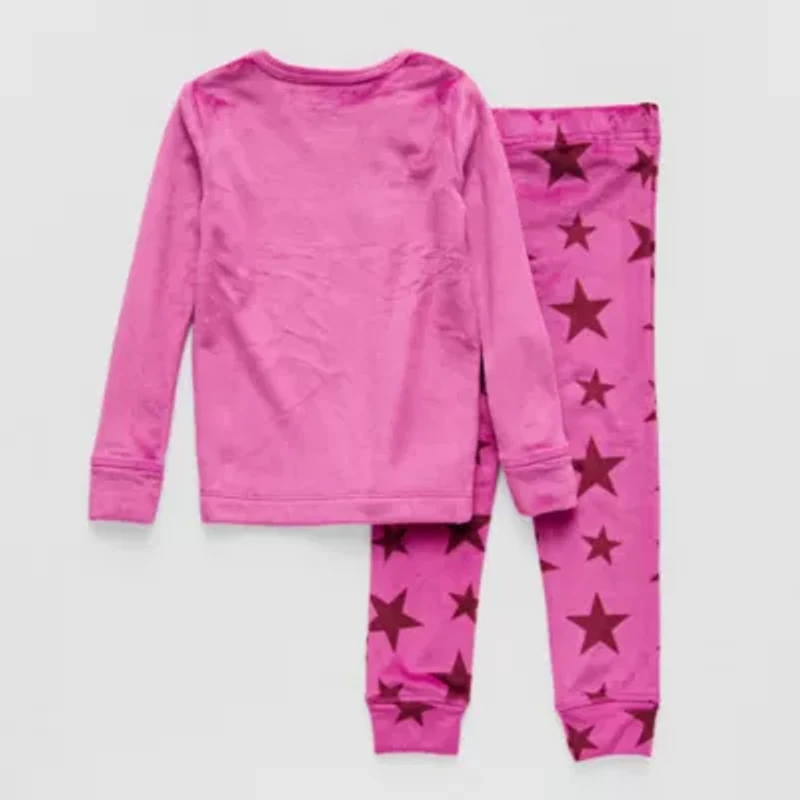 Grayson Little Toddler Girls Crew Neck Long Sleeve 2-pc. Pajama Sets
