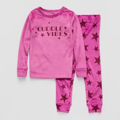 Grayson Little Toddler Girls Crew Neck Long Sleeve 2-pc. Pajama Sets