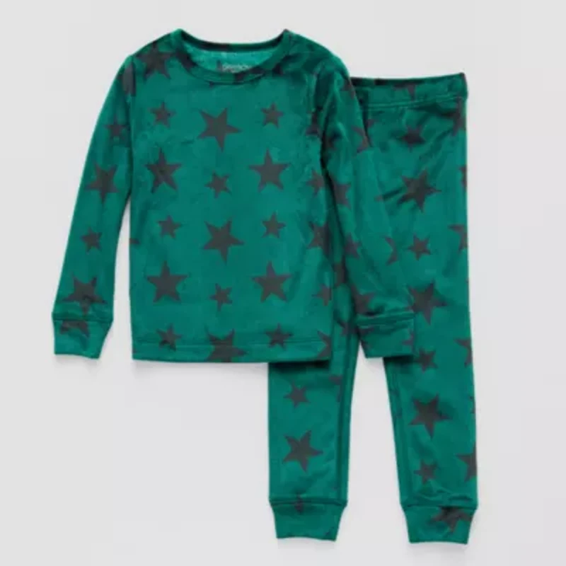 Grayson Little Toddler Boys Crew Neck Long Sleeve 2-pc. Pajama Sets
