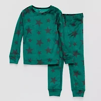 Grayson Little Toddler Boys Crew Neck Long Sleeve 2-pc. Pajama Sets
