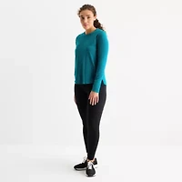 Xersion Womens Cotton Crew Neck Long Sleeve T-Shirt
