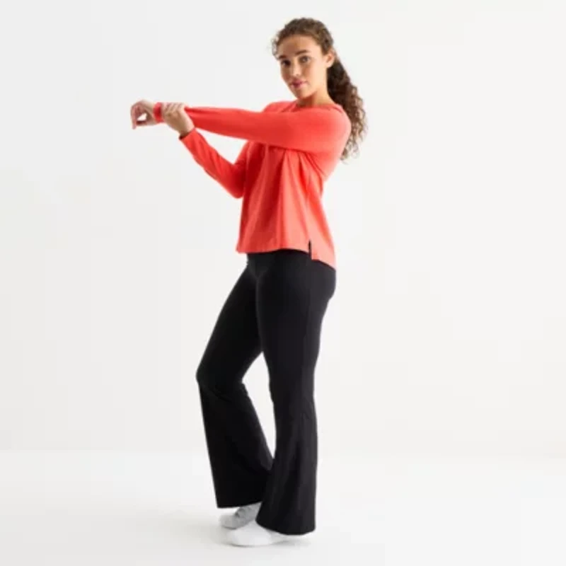 Xersion Womens Cotton Crew Neck Long Sleeve T-Shirt