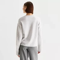 Stylus Womens Crew Neck Long Sleeve Pullover Sweater