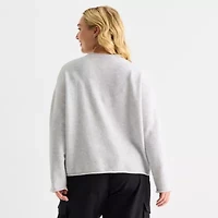 Stylus Plus Womens Crew Neck Long Sleeve Pullover Sweater