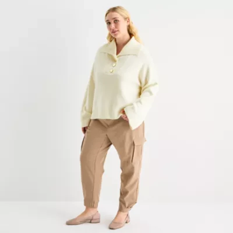 Stylus Plus Womens Long Sleeve Pullover Sweater
