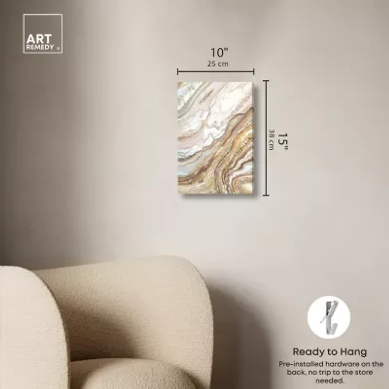 ART REMEDY® "Royal Gold Geode" Giclee Abstract Canvas Art
