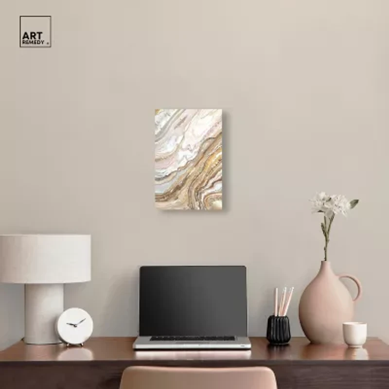 ART REMEDY® "Royal Gold Geode" Giclee Abstract Canvas Art