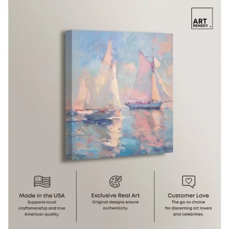 ART REMEDY® "Set Sail" Giclee Nautical And Coastal Canvas Art