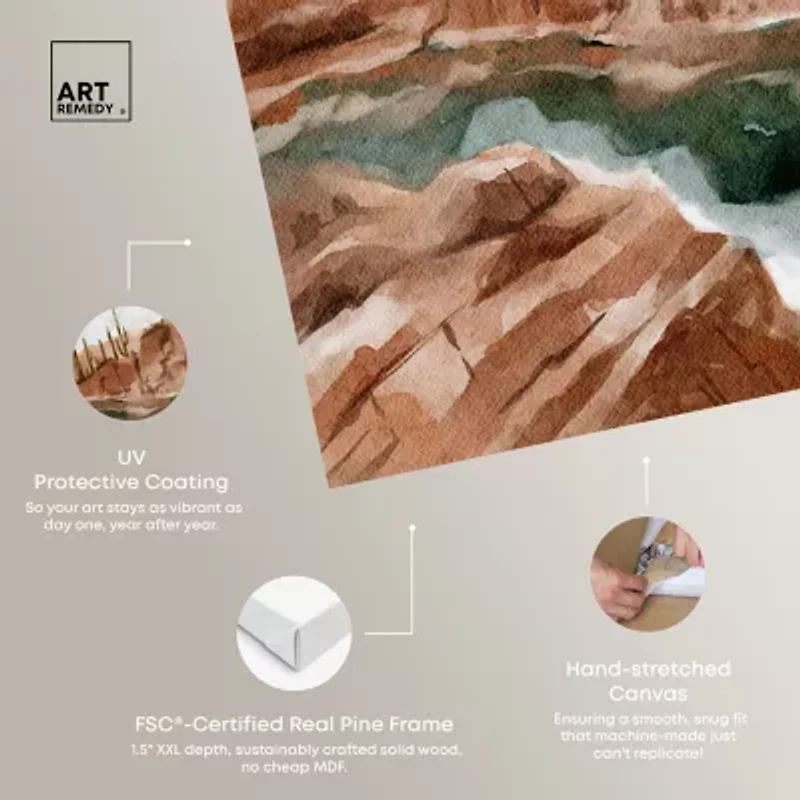 ART REMEDY® "Hot Springs In June" Giclee Nature And Landscape Canvas Art